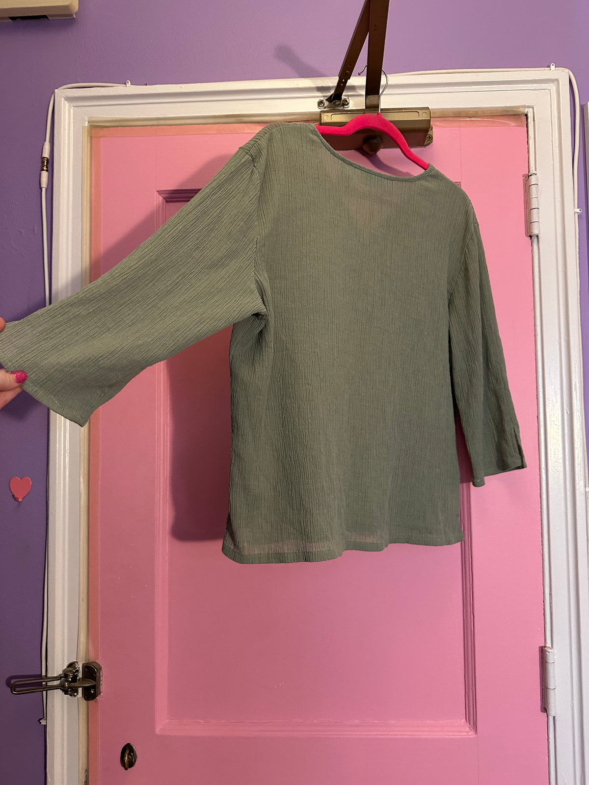 Green butterfly shirt