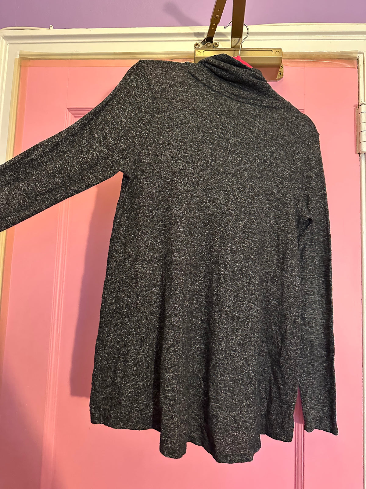 Upcycled Soft Gray Turtle Neck sweater size M