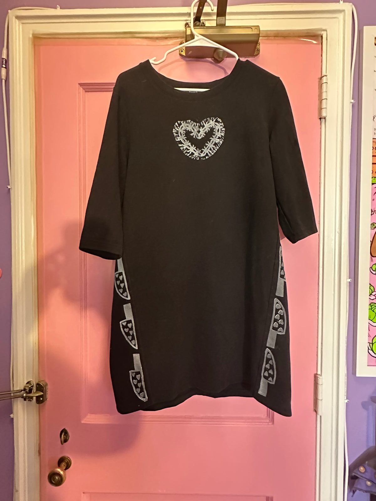 Size L old navy black dress upcycled