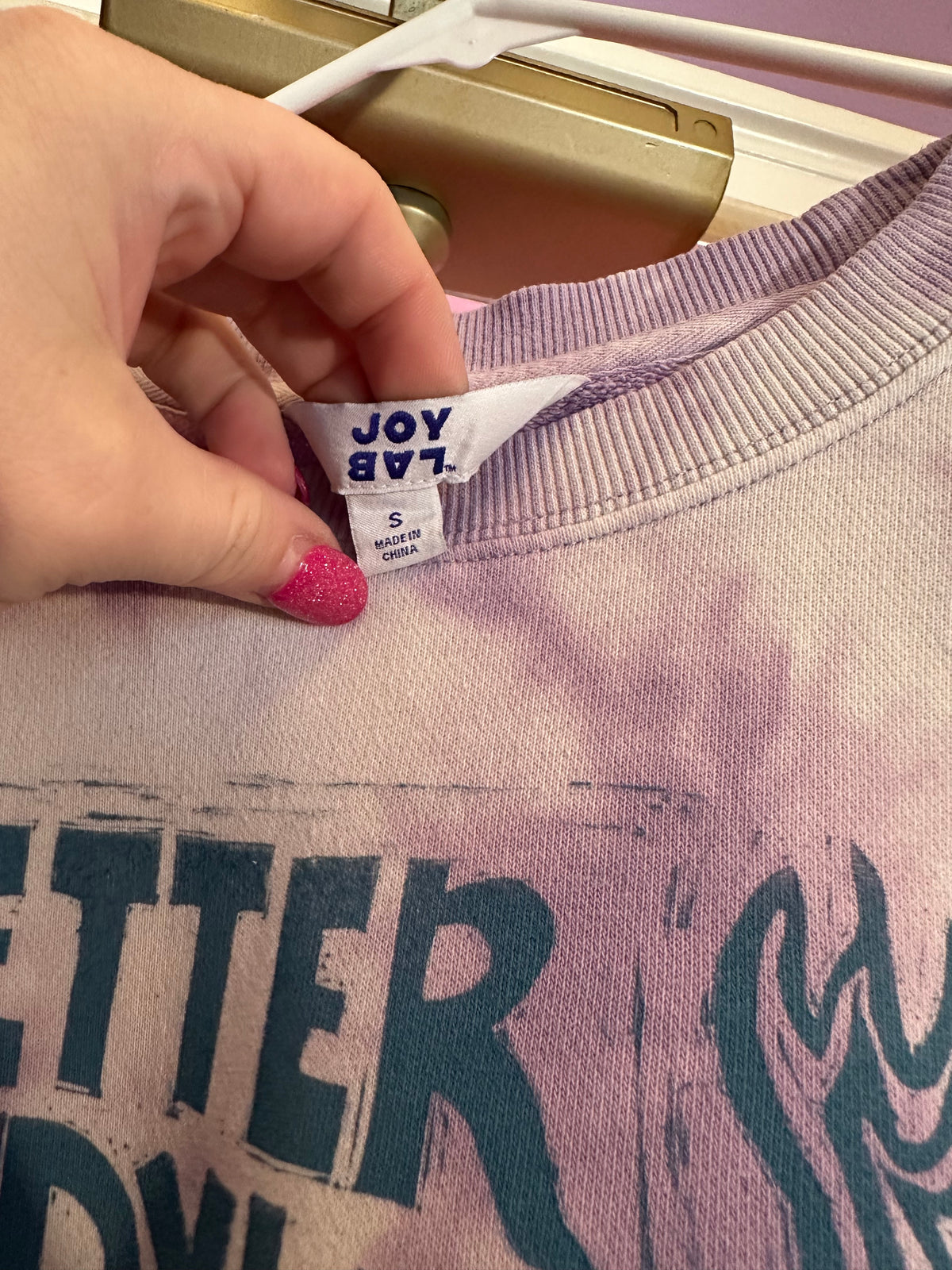 Small Purple Tye Dye Joy Lab Sweatshirt