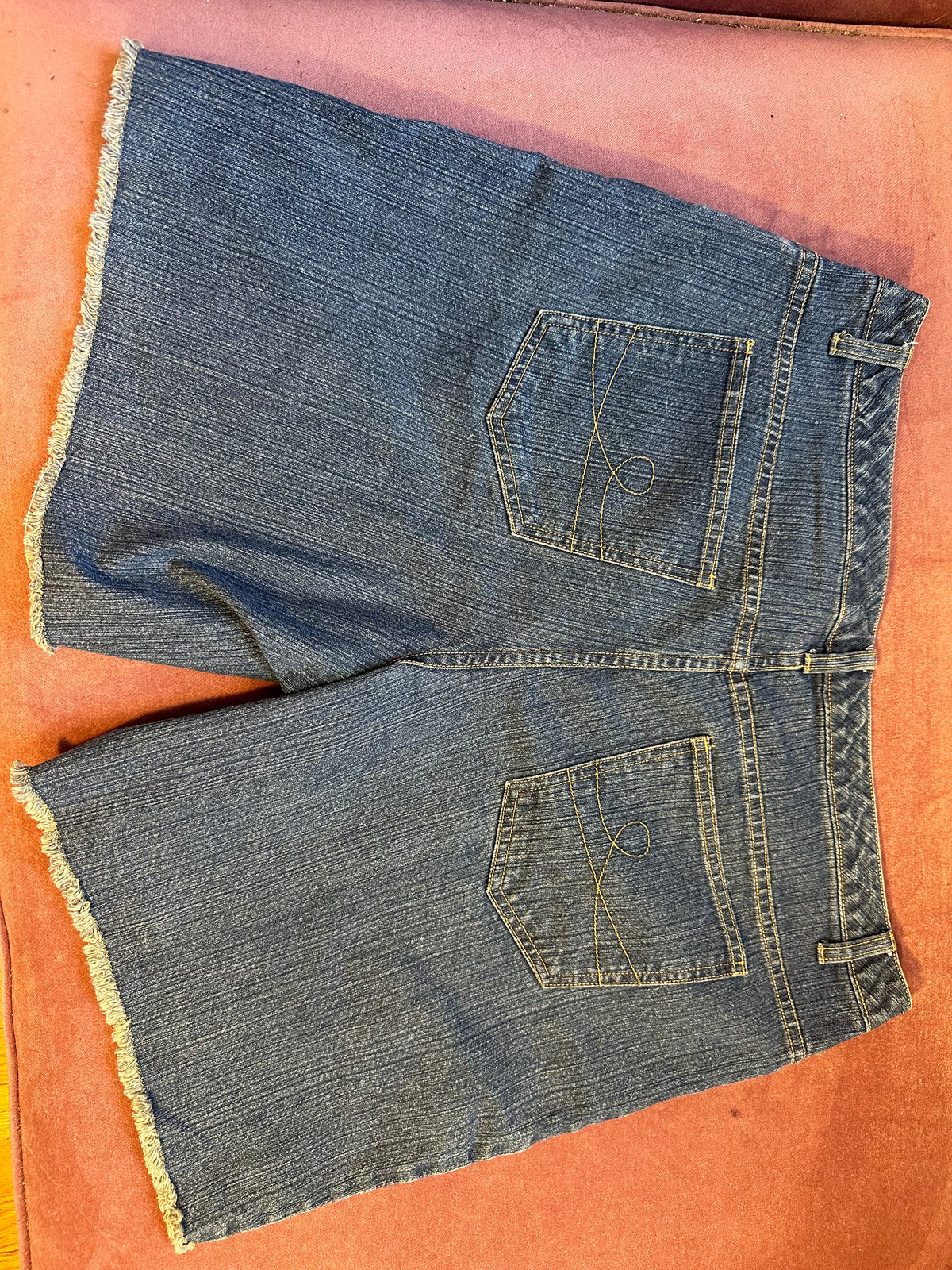 Upcycled denim shorts